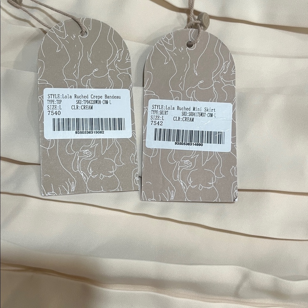 Meshki White Strapless Two-Piece Ruched Dress Set - Picture 7 of 7